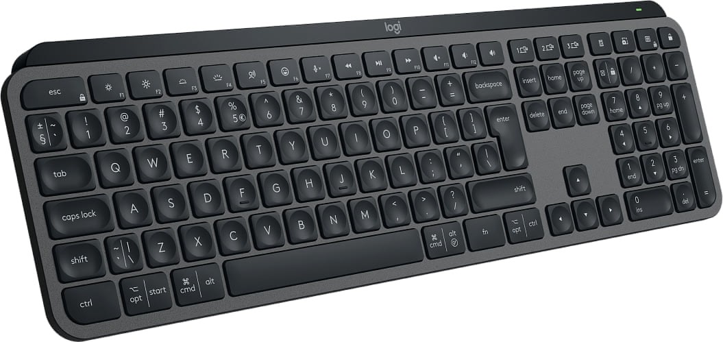 Logitech MX Wireless Keyboard & Mouse Combo (Black) W/ Palm Rest - 920-012274