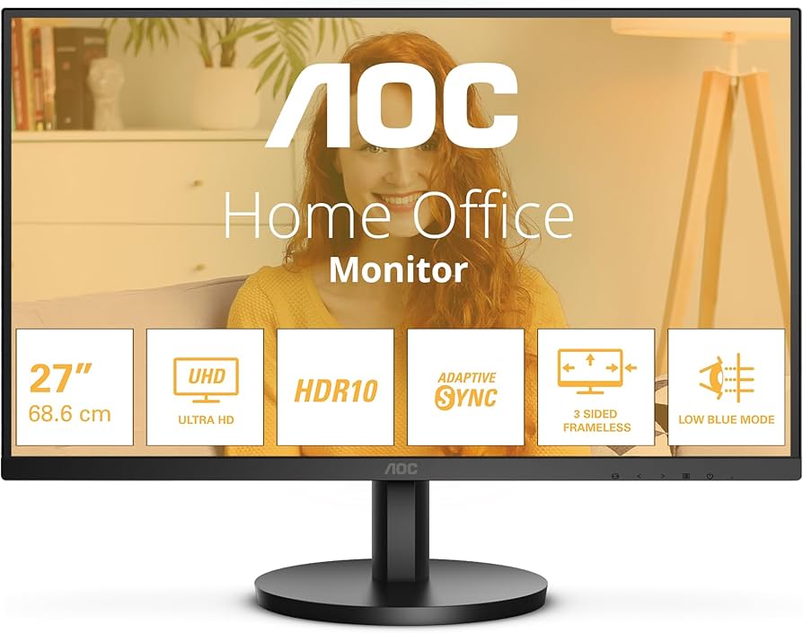 AOC U27B3CF 27" 4K UHD (3840 x 2160p) 16:9 60Hz 4ms LED IPS USB-C Monitor