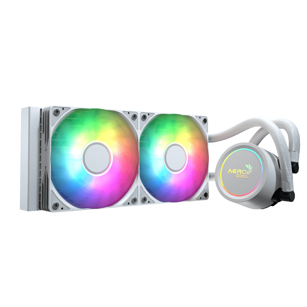 Aerocool Abyss L240R 240mm ARGB CPU Liquid Cooler - White