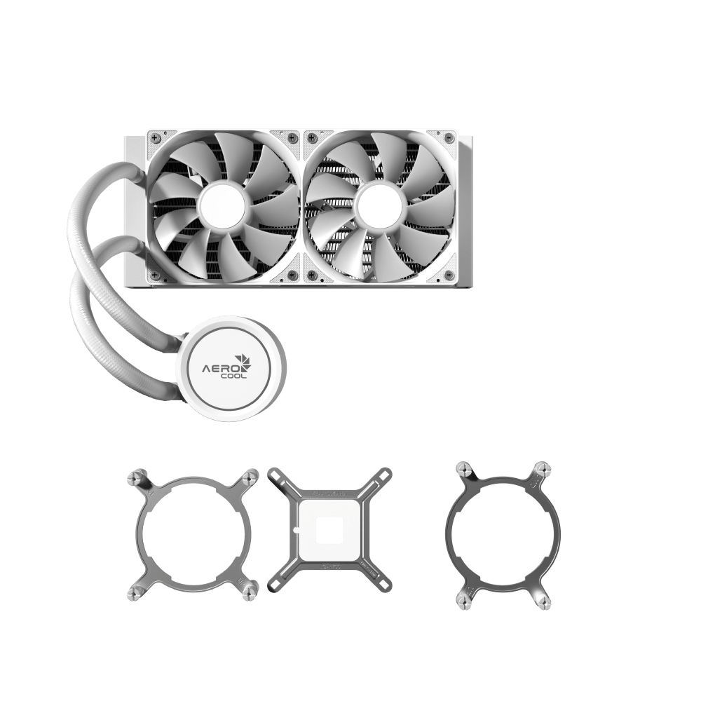 Aerocool Abyss L240R 240mm ARGB CPU Liquid Cooler - White