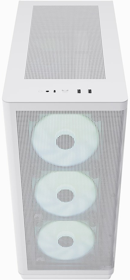 APNX C1-R-WT-V1 C1-R ARGB Tempered Glass White Steel ATX Mid-Tower Desktop Chassis