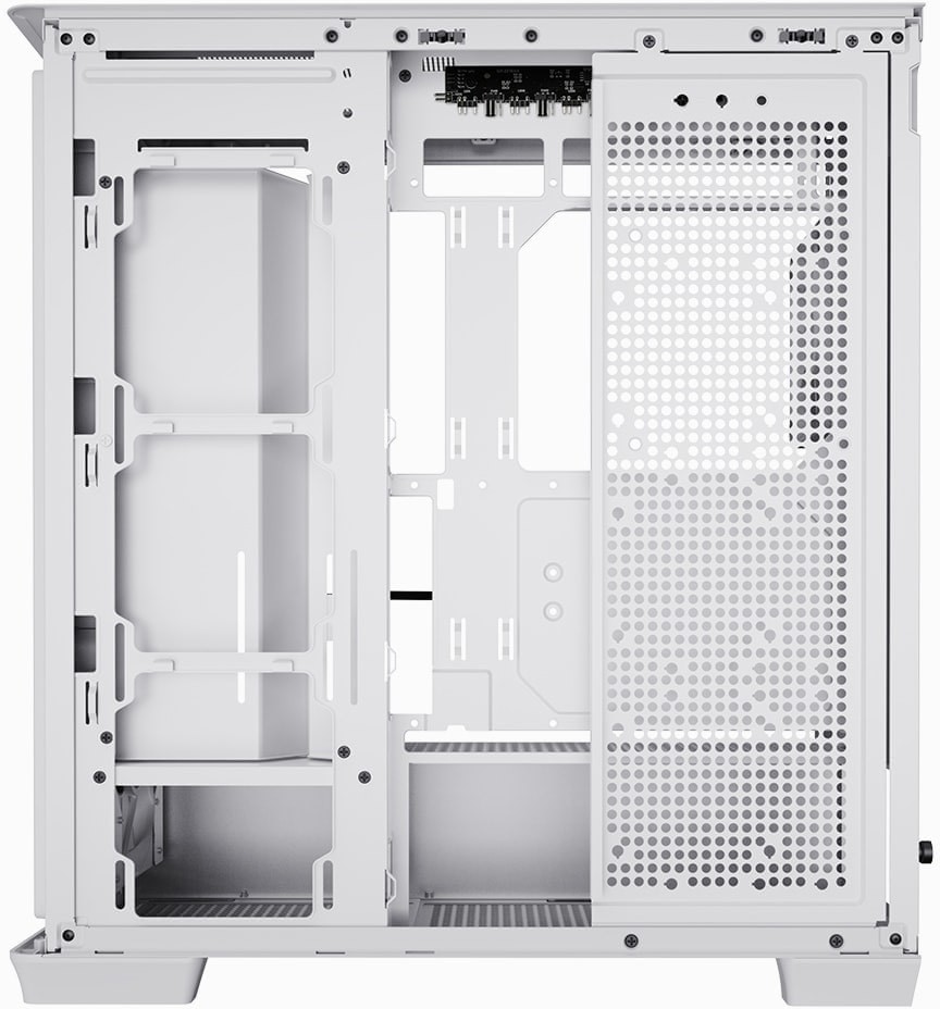 APNX C1-R-WT-V1 C1-R ARGB Tempered Glass White Steel ATX Mid-Tower Desktop Chassis