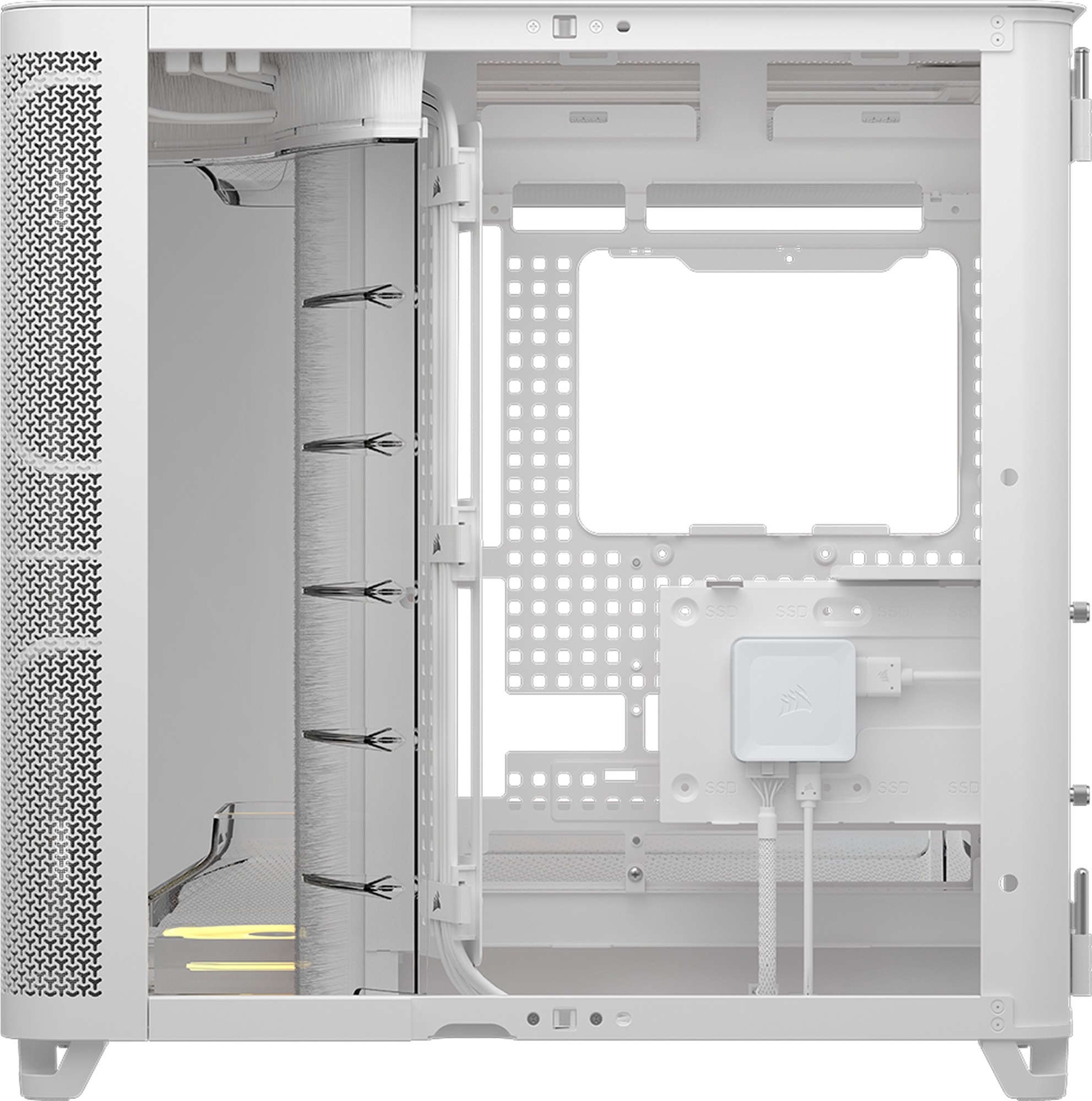 Corsair AIR 5400 LX-R iCUE LINK ARGB Tempered Glass White Steel E-ATX Mid-Tower Desktop Chassis