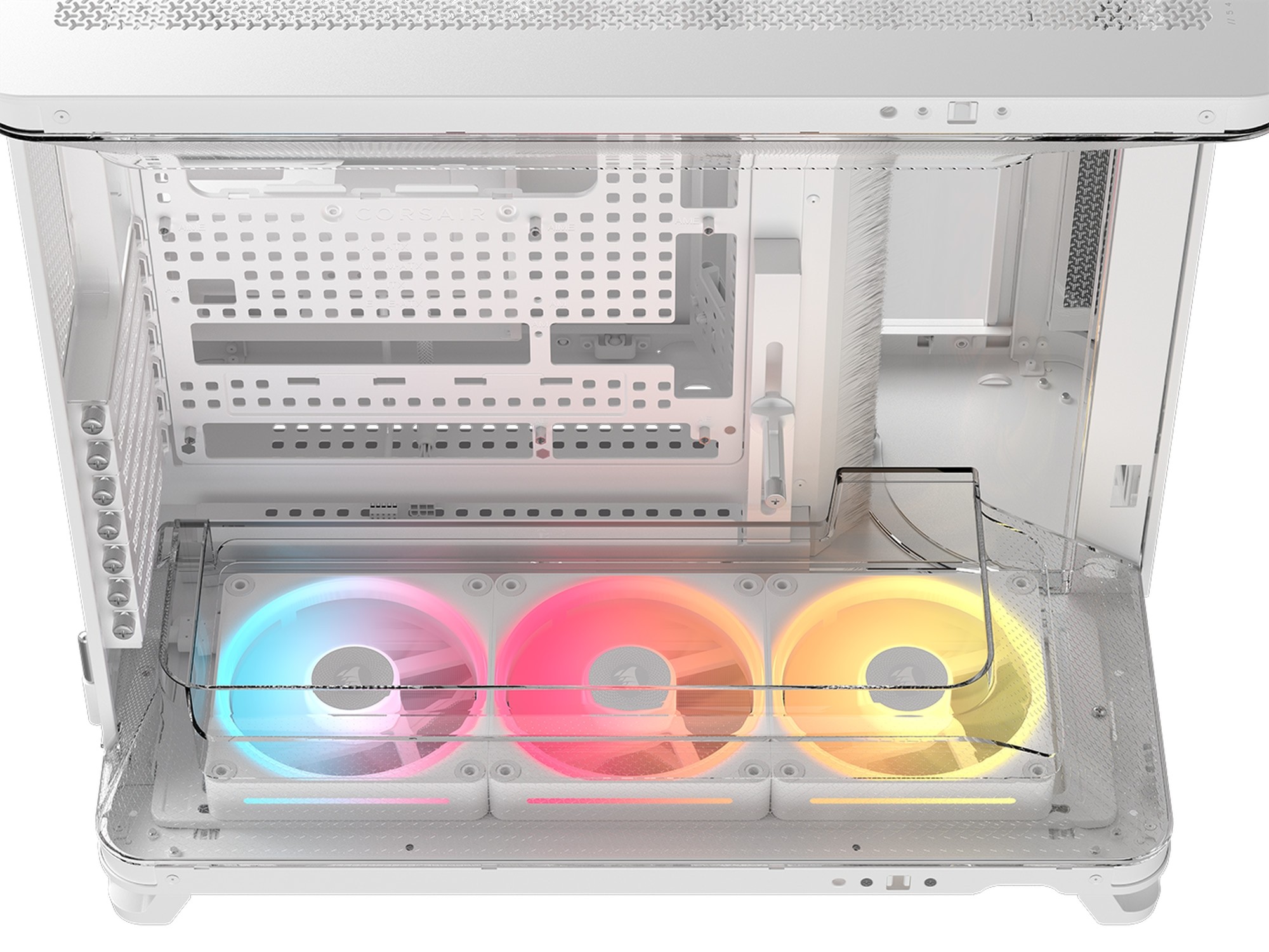 Corsair AIR 5400 LX-R iCUE LINK ARGB Tempered Glass White Steel E-ATX Mid-Tower Desktop Chassis