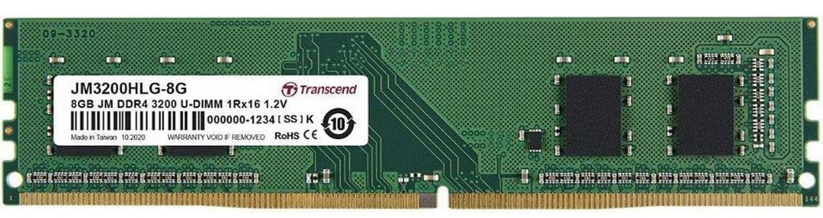 Transcend 8GB JetRam DDR4 3200 MHz UDIMM Memory Module