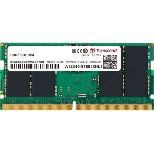 Transcend JET 32GB (1x32GB) DDR5-6400 CL52 1.1V SO-DIMM Notebook Memory