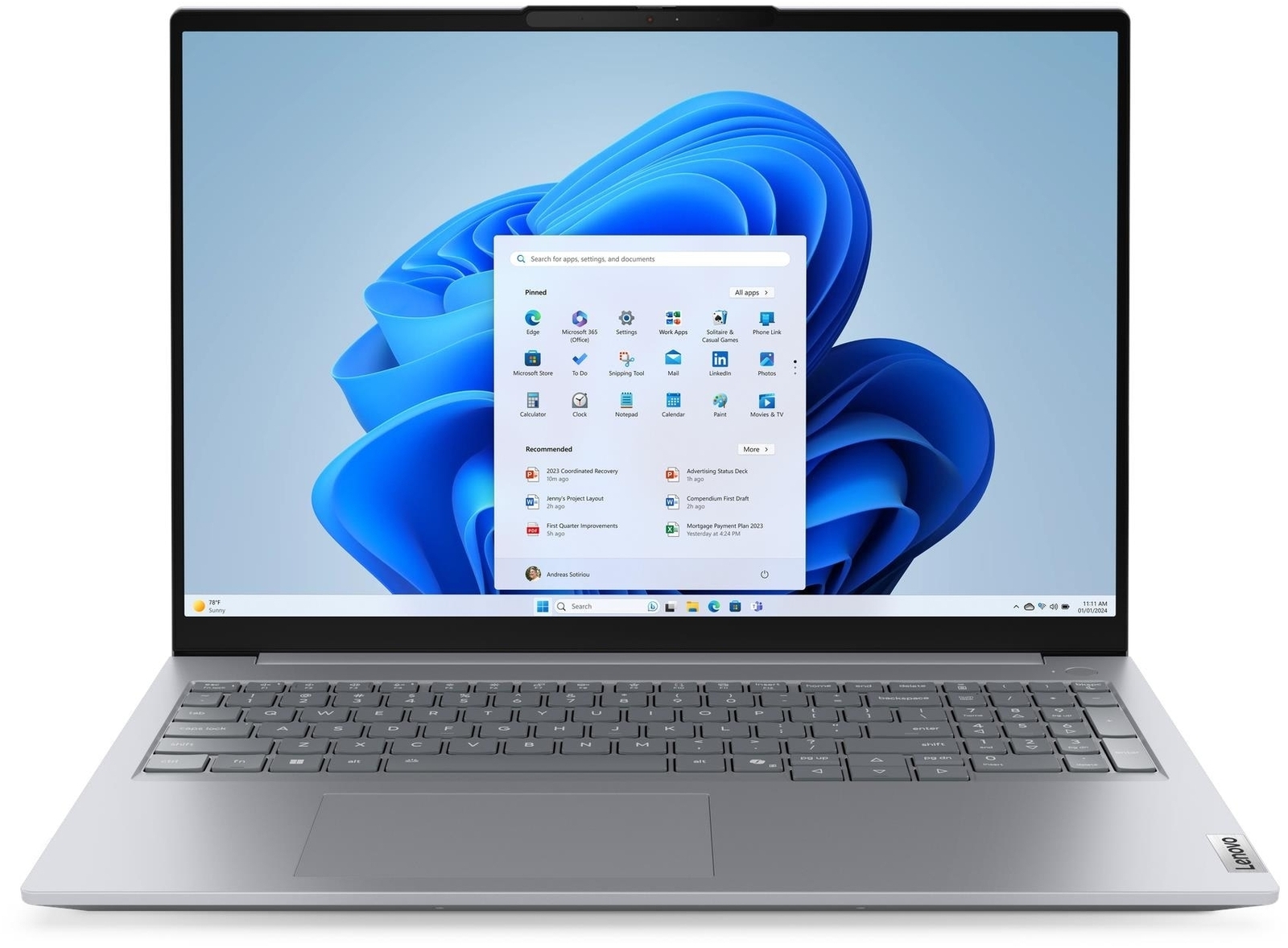 Lenovo ThinkBook 16 G9 IRL 16" WUXGA (1920 x 1200 resolution) Arctic Grey Laptop