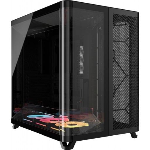 Corsair AIR 5400 LX-R iCUE LINK ARGB Tempered Glass Black Steel E-ATX Mid-Tower Desktop Chassis