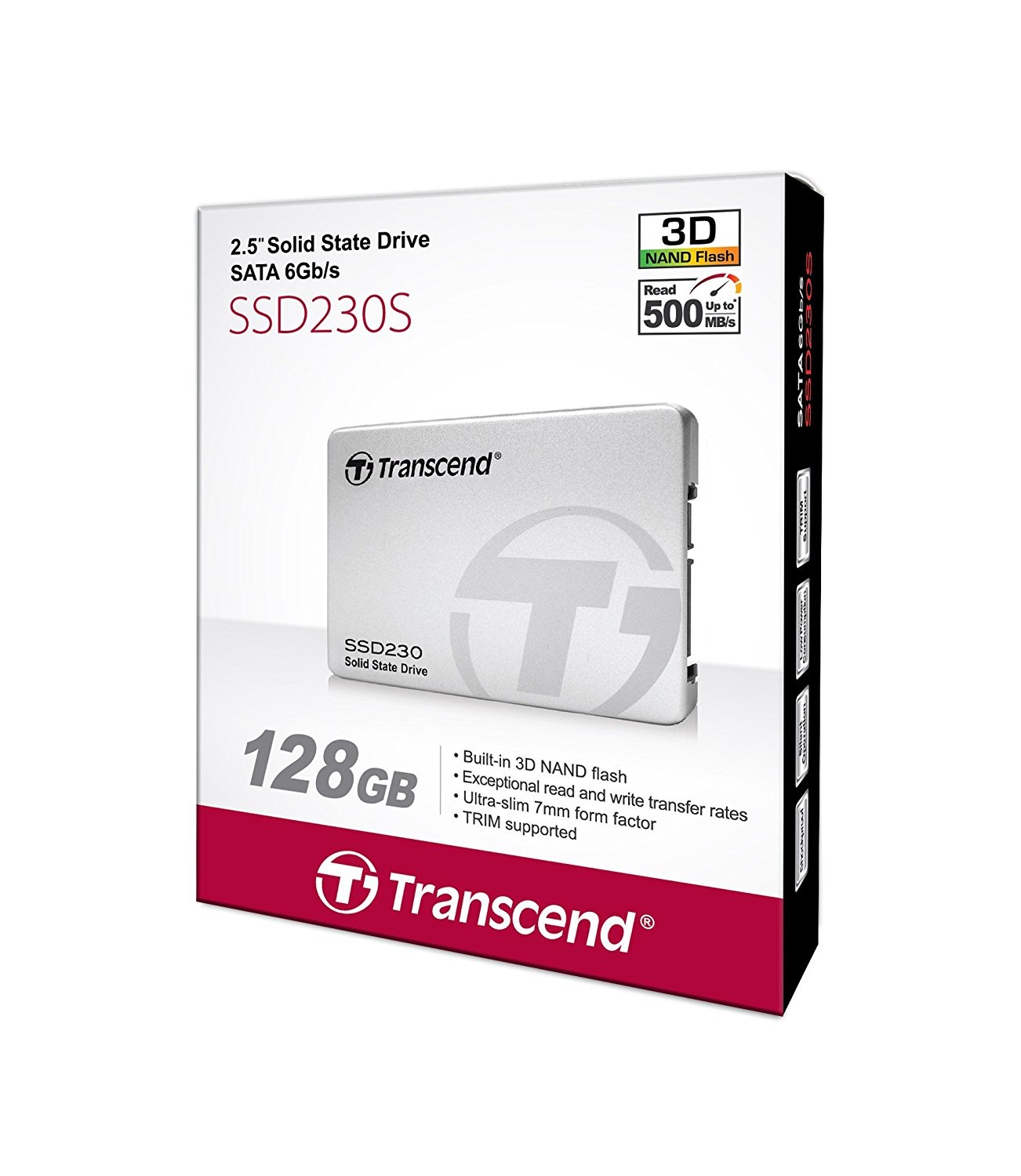 Transcend SSD230 128GB SATA III 6Gb/s 3D NAND 2.5" Solid State Drive