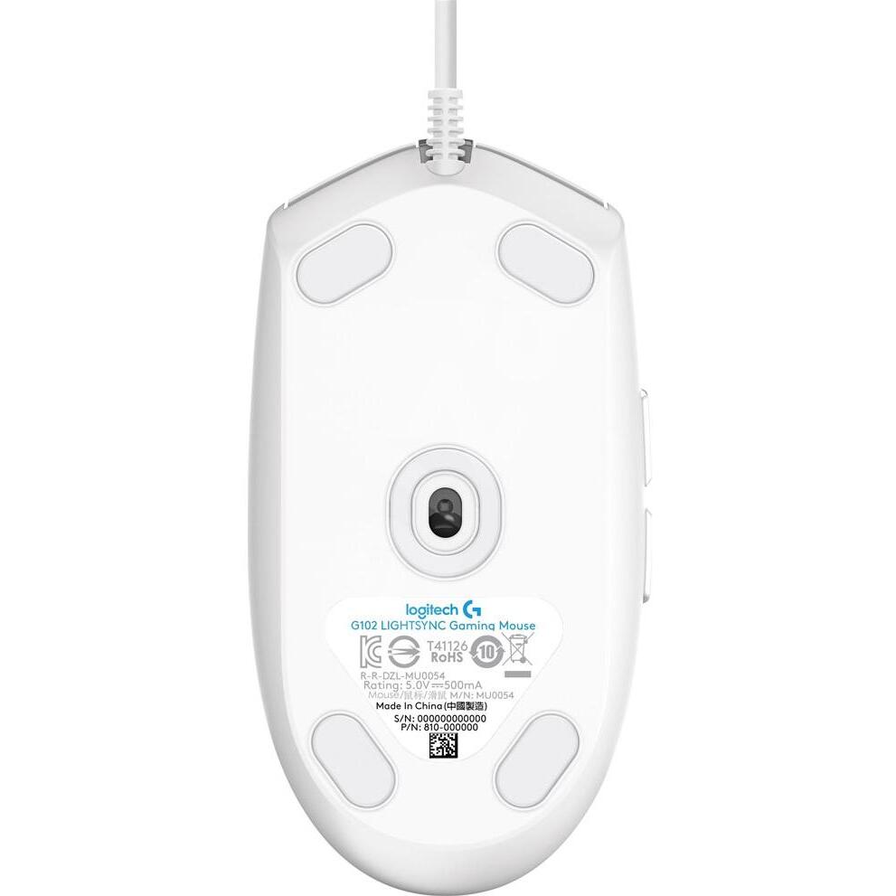 Logitech G102 LightSync RGB Mouse USB White Wired Gaming Mouse