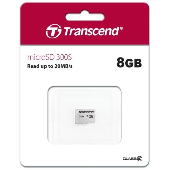 Transcend 300S 8GB MicroSD Memory Card