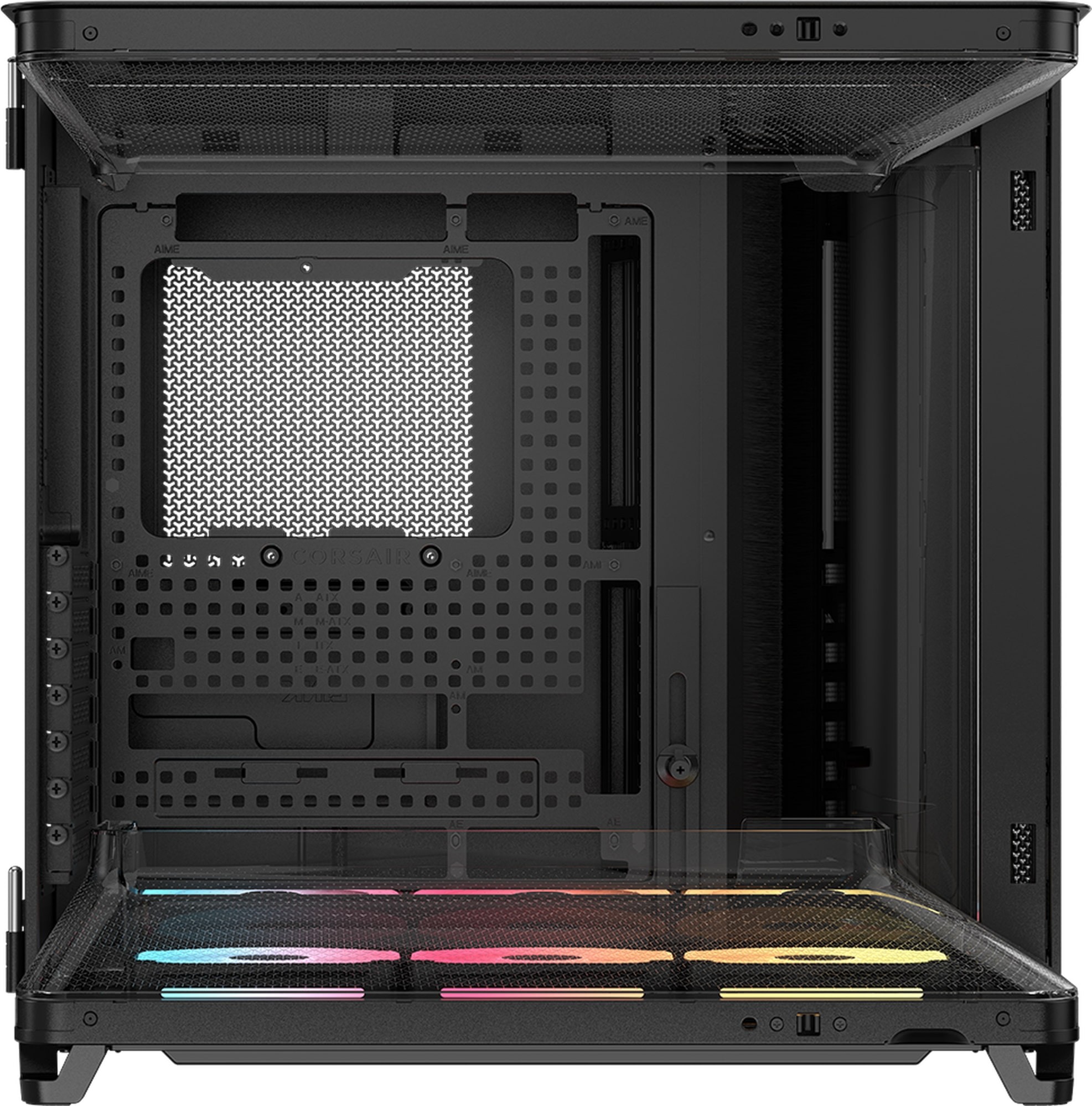 Corsair AIR 5400 LX-R iCUE LINK ARGB Tempered Glass Black Steel E-ATX Mid-Tower Desktop Chassis
