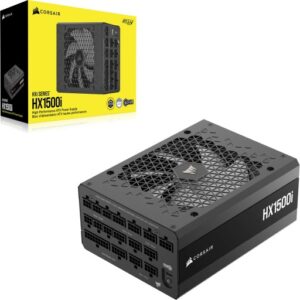 Corsair HX1500i 1500W Cybenetics Platinum Fully Modular ATX 3.1 PCIe 5.1 Black Desktop Power Supply