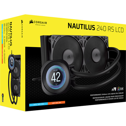 Corsair NAUTILUS 240 RS LCD 240mm Black Liquid CPU Cooler