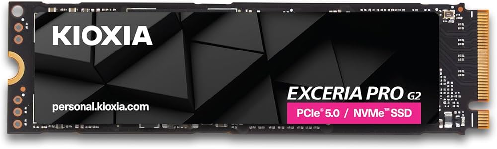 Kioxia EXCERIA PRO G2 1TB M.2 2280 PCIe 5.0 x4 NVMe Solid State Drive