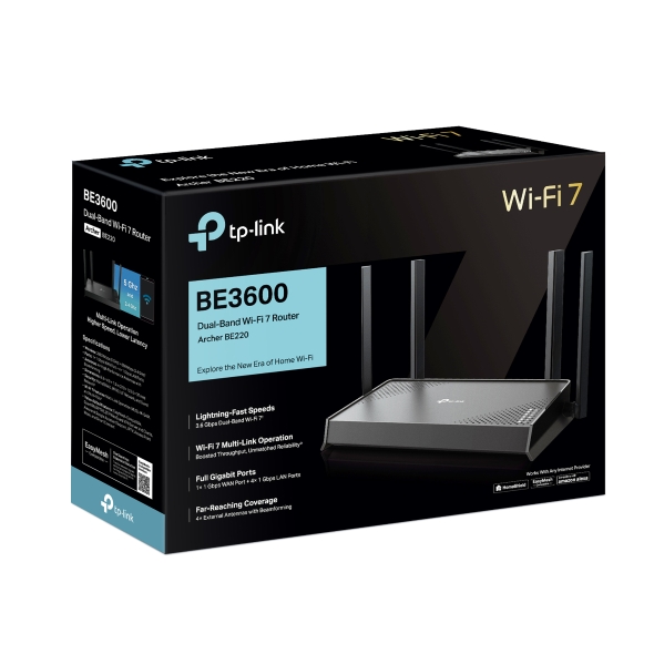 Tp-Link Archer BE220 BE3600 Dual-Band Wi-Fi 7 Router