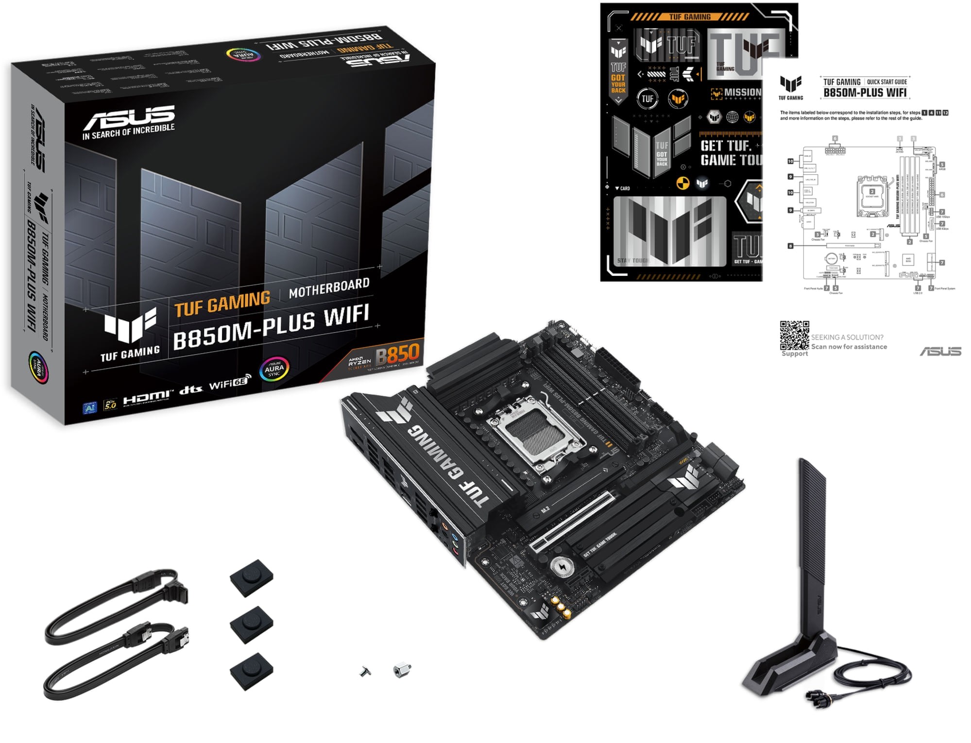 ASUS TUF GAMING B850-PLUS WIFI AMD B850 Ryzen Socket AM5 ATX Desktop Motherboard