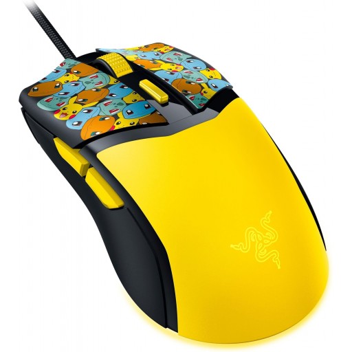 Razer Cobra Chroma RGB Pokémon Kanto Starters 8500 DPI Optical Right-Handed Black & Yellow Wired Gaming Mouse