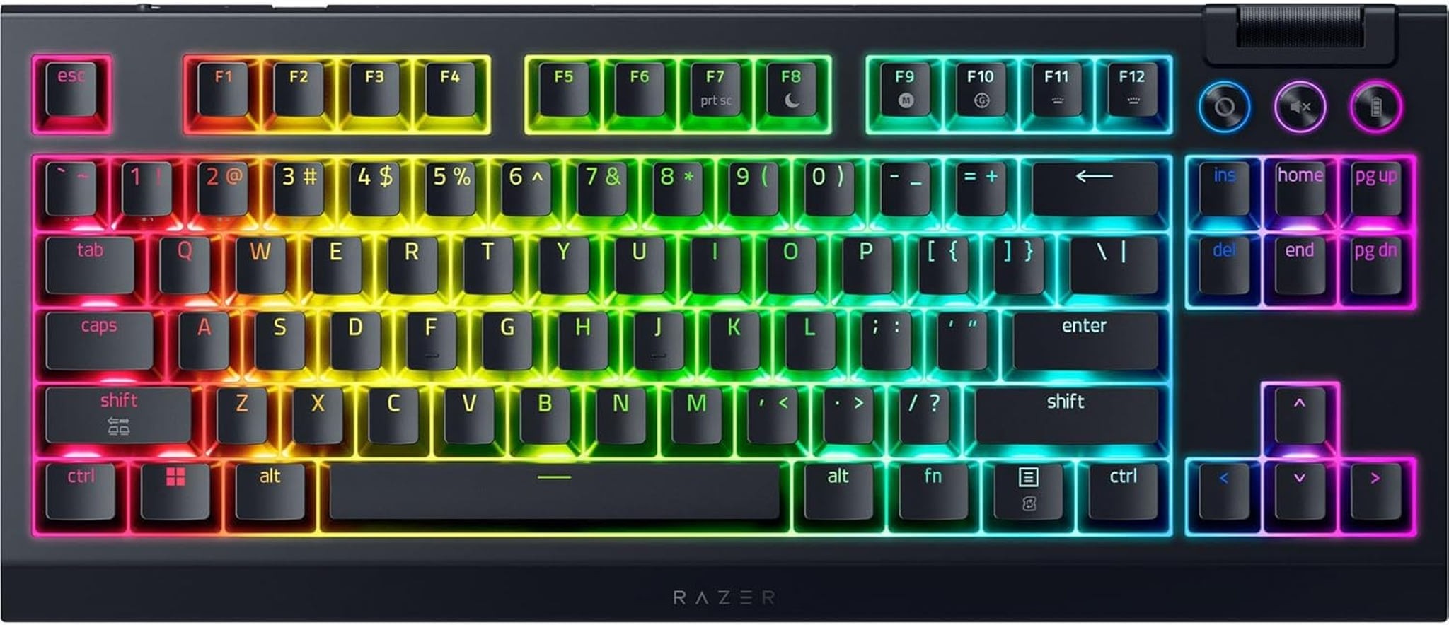 Razer BlackWidow V4 TKL HyperSpeed Gen3 Linear Switch Tenkeyless Wireless Black Mechanical Gaming Keyboard
