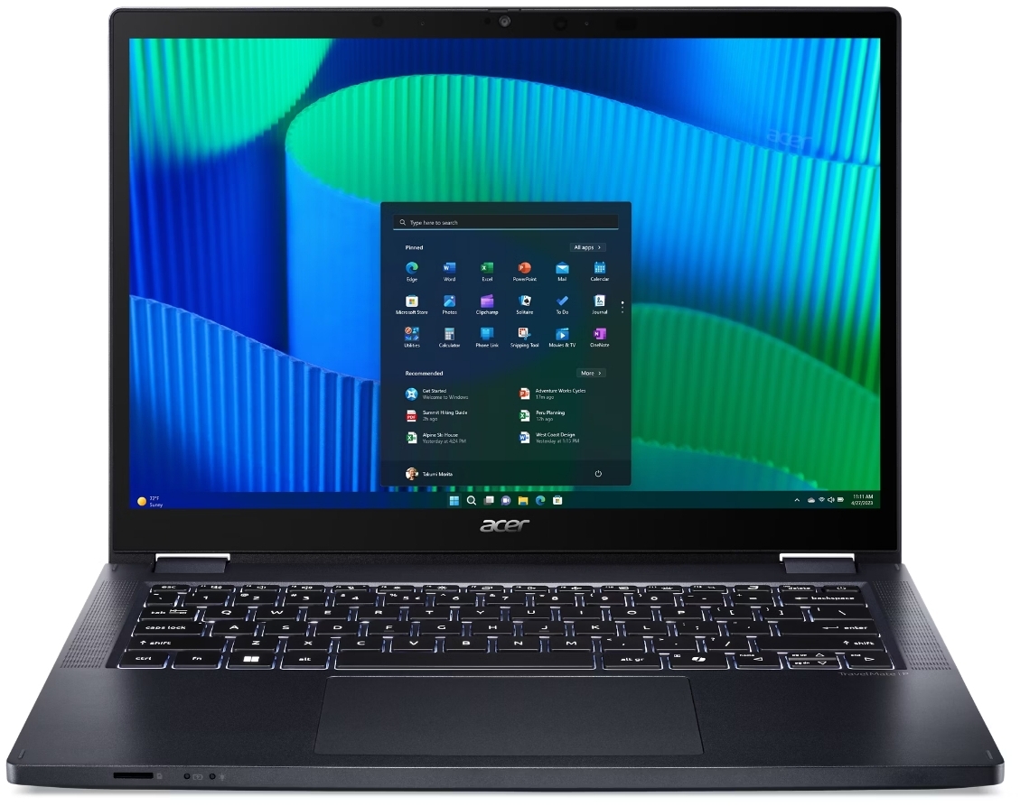 Acer Travelmate Spin P4 P414RN-54 14" Capacitive Multi Touch Screen WUXGA (1920 x 1200 resolution) Blue Notebook