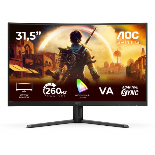 AOC C32G42ZE G4 31.5" FHD (1920x1080) 240Hz 0.3ms MPRT VA Adaptive Sync 1500R Curved Gaming Desktop Monitor