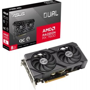 ASUS Radeon RX 7600 EVO OC Edition 8GB GDDR6 128-Bit PCIe 4.0 Desktop Graphics Card