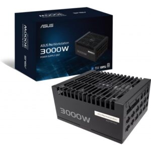 ASUS PRO WS 3000P 3000W 80 Plus Platinum Fully Modular Black ATX 3.1 Desktop Workstation Power Supply