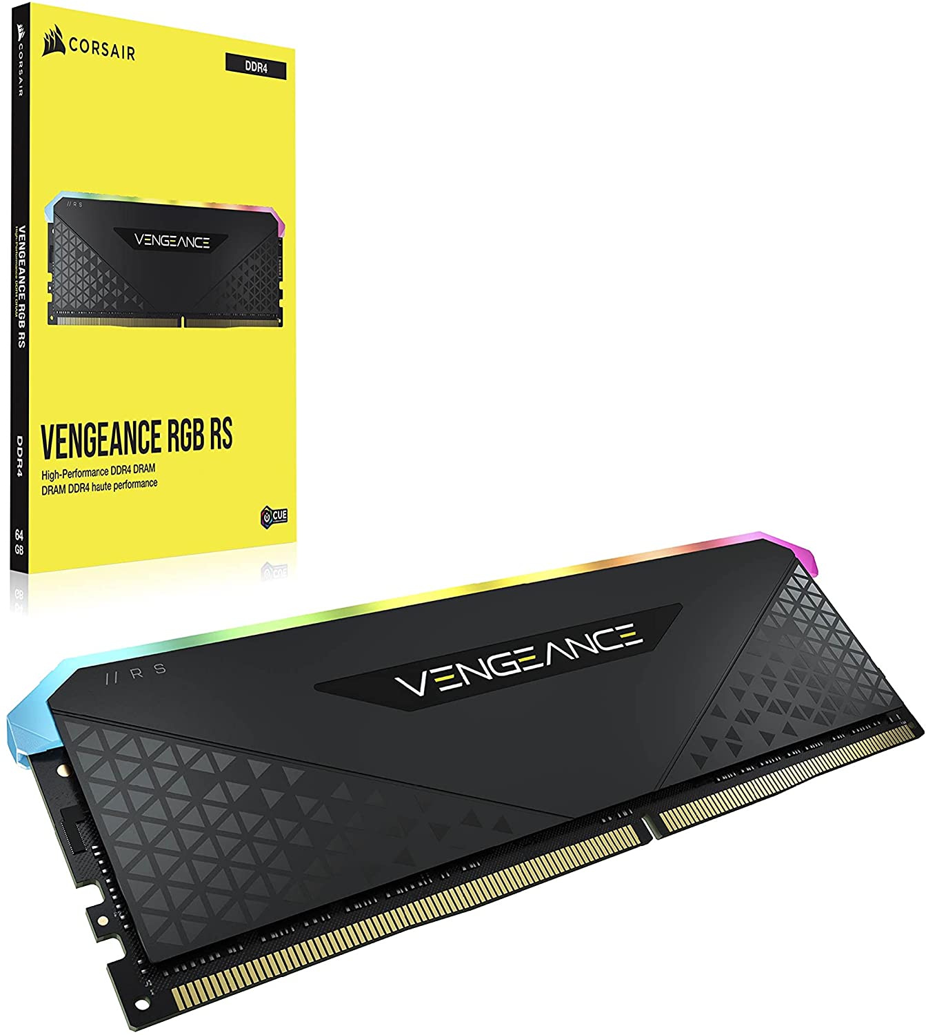 Corsair Vengeance RGB RS 8GB (1x8GB) DDR4-3200MHz CL16 1.35V Black Desktop Memory