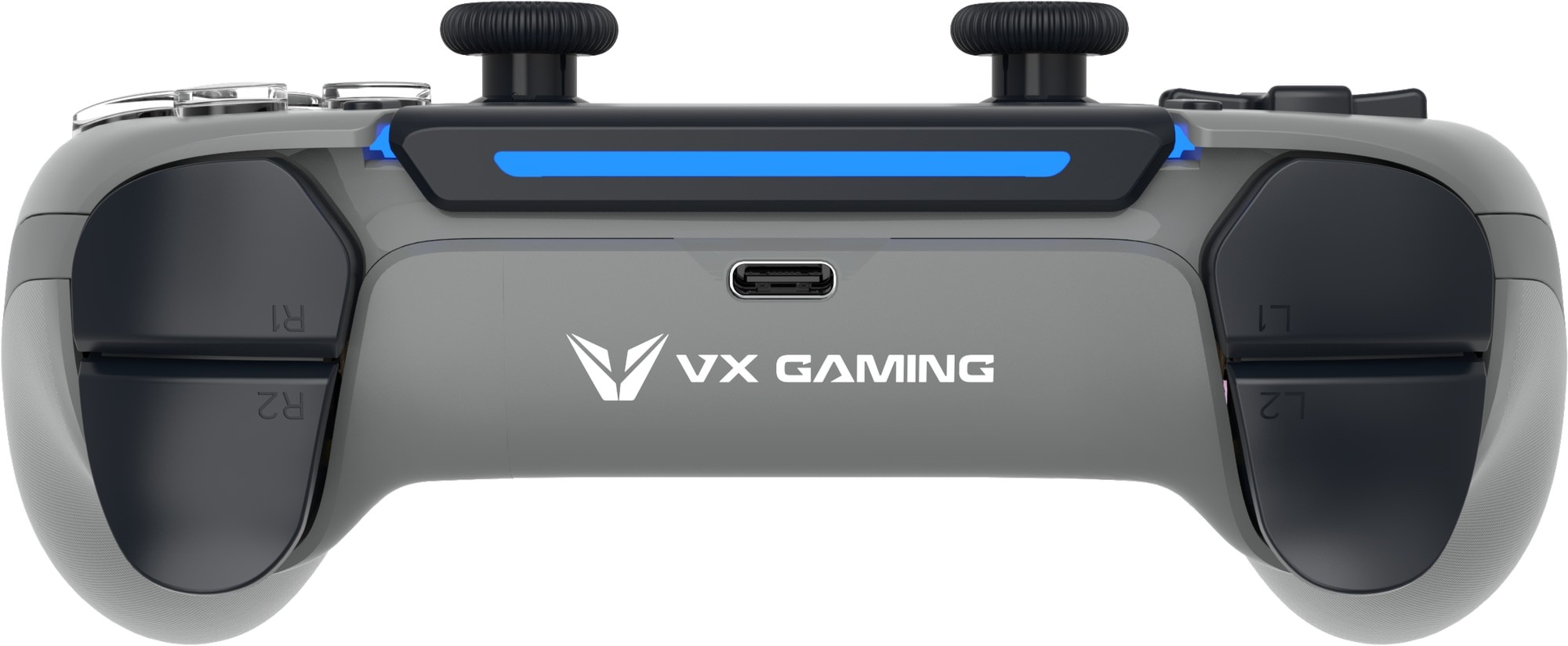 Volkano VX Gaming Lunaris RGB Multi-Platform Grey PS5 Compatible Dual-Mode Bluetooth Wireless Controller