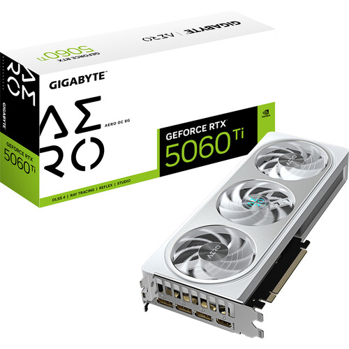 Gigabyte GeForce RTX 5060 Ti AERO OC 8G 8GB GDDR7 128-bit PCIe 5.0 Desktop Graphics Card