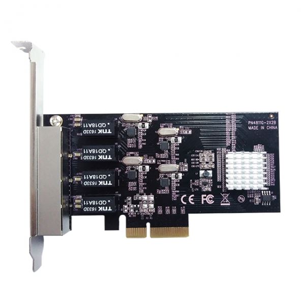 Vantec 4-Port PCIe Gigabit Ethernet Network Adapter Card (OEM)