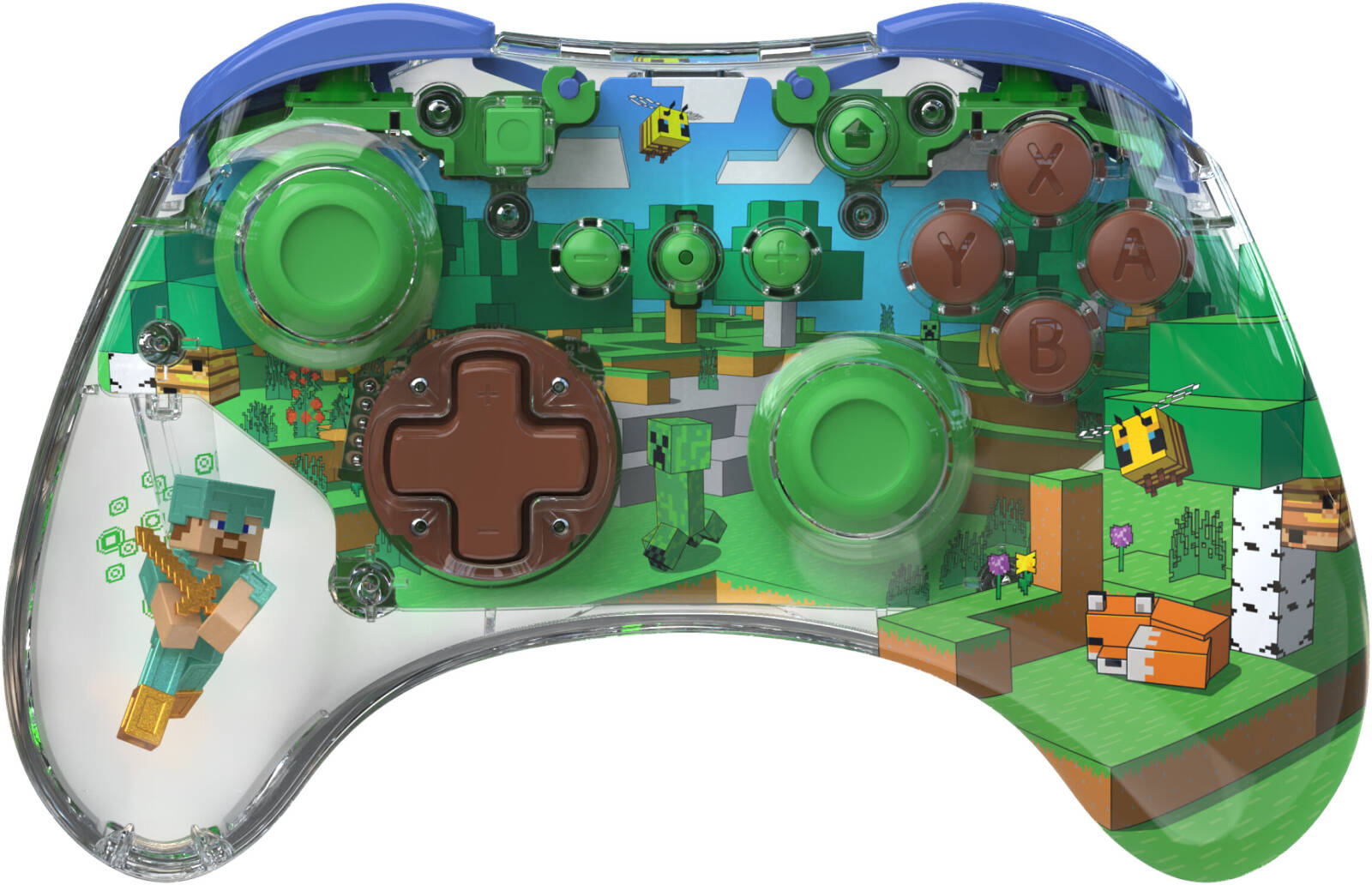 PDP REALMz Wireless Gaming Controller for Nintendo Switch Pro Minecraft Forest