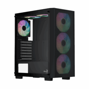 Aerocool B509A Flow ARGB ATX Mid Tower Gaming PC Case Black
