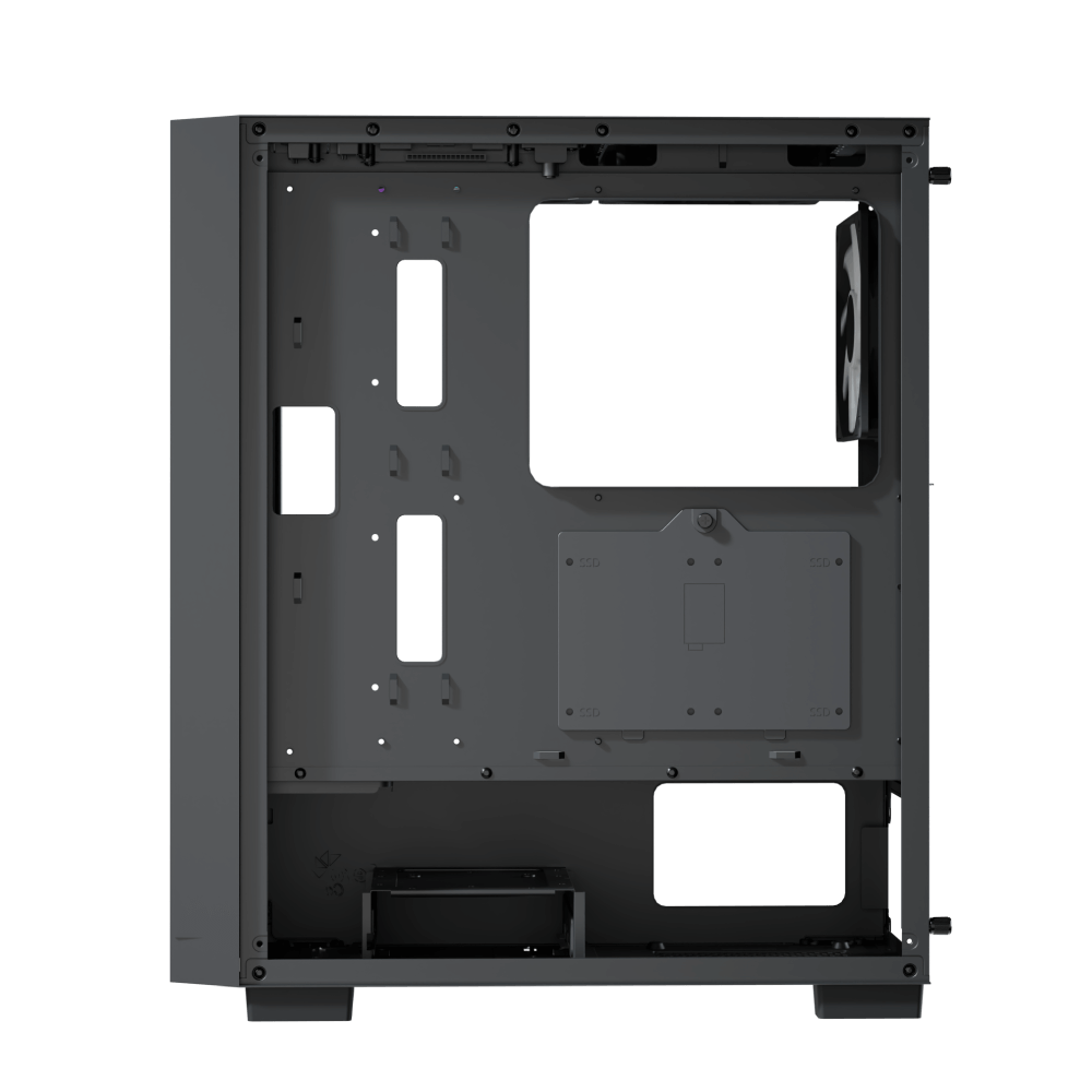 Aerocool B509A Flow ARGB ATX Mid Tower Gaming PC Case Black
