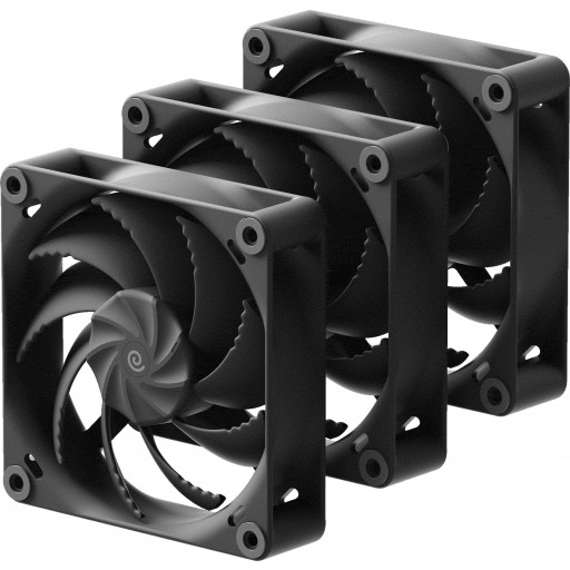 AeroCool HAVN H12 120mm PWM Black Case Fan - Triple Pack