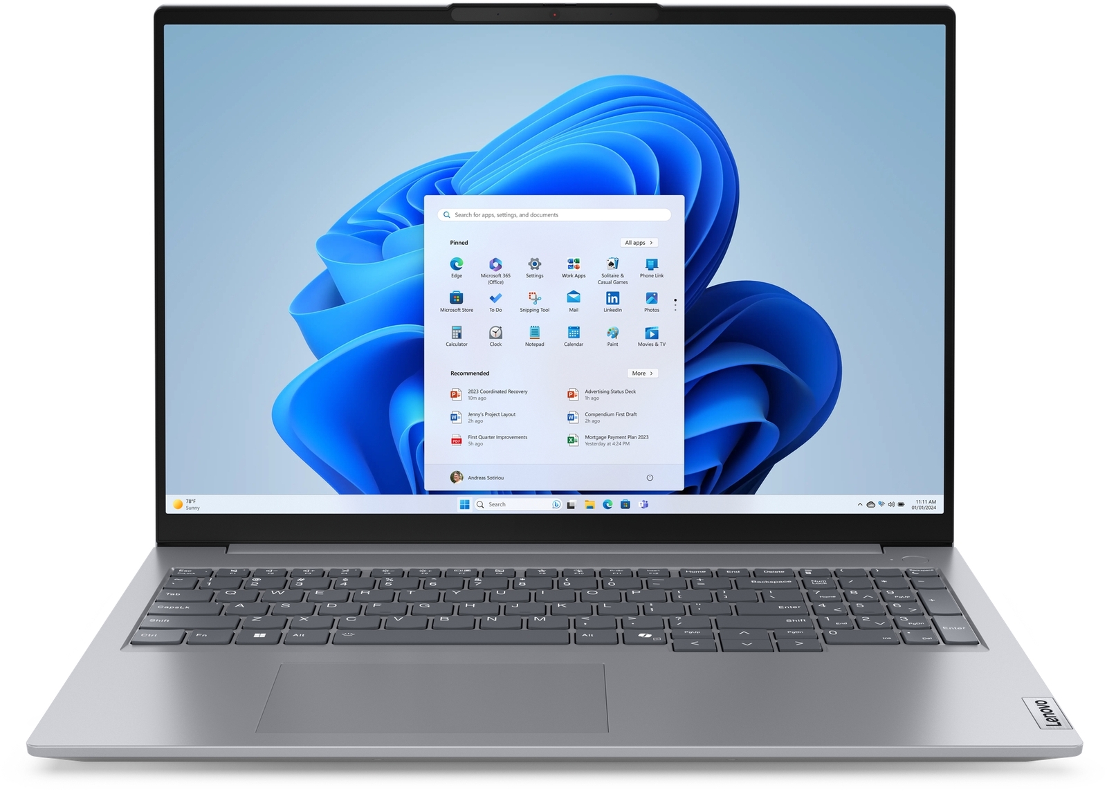Lenovo ThinkBook 16 G7 ARB Series 16" WUXGA (1920 x 1200 resolution) Arctic Grey Notebook