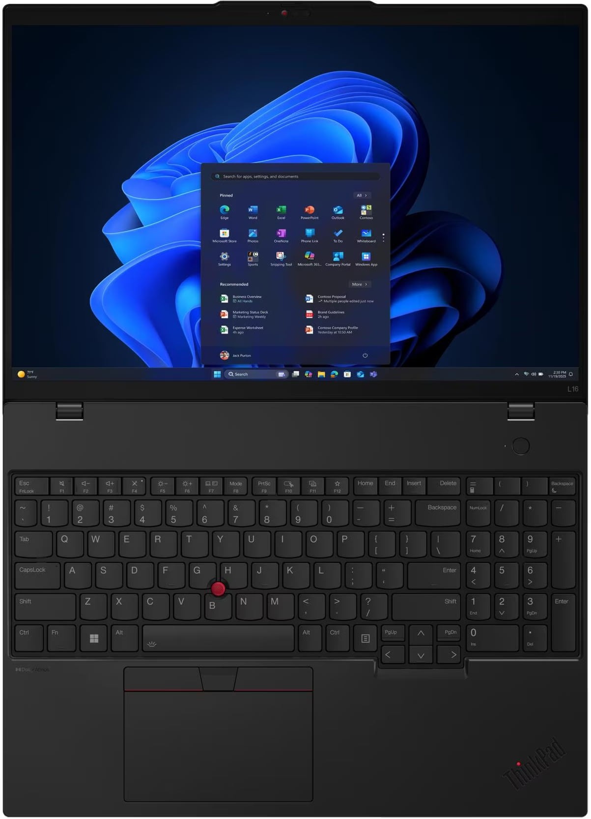 Lenovo ThinkPad L16 Gen 2 16" WUXGA (1920x1200) Thunder Black Laptop