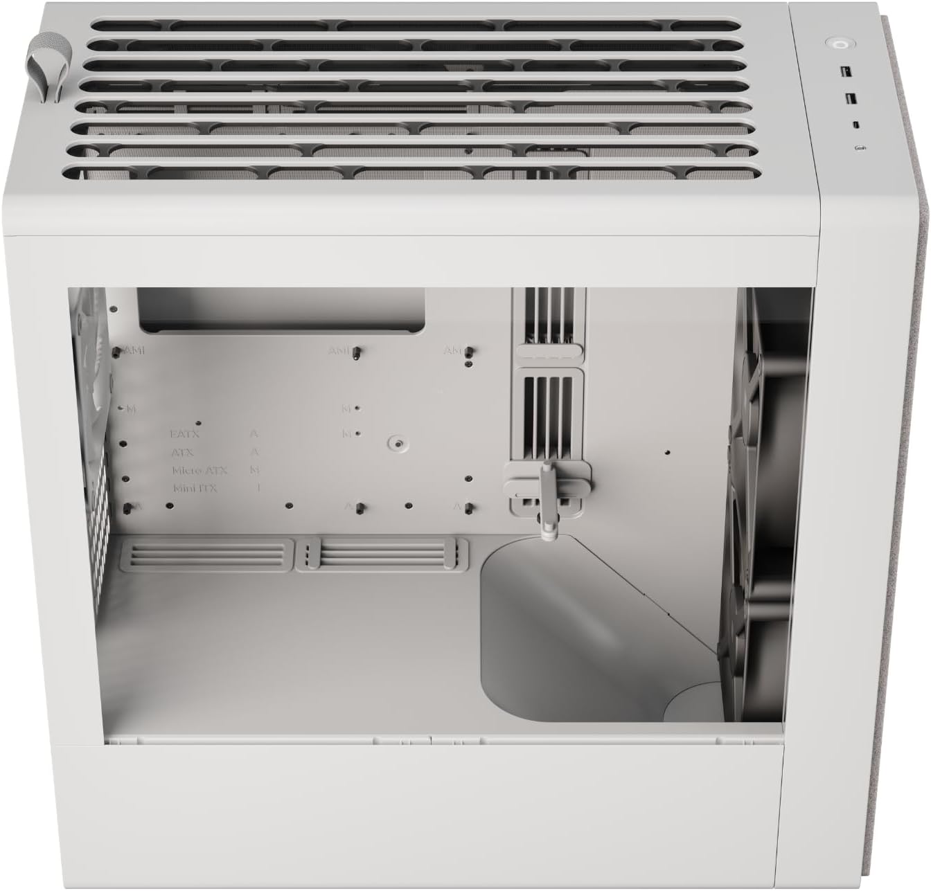 HAVN BF 360 Flow Tempered Glass White SGCC Steel E-ATX Mid Tower Desktop Chassis