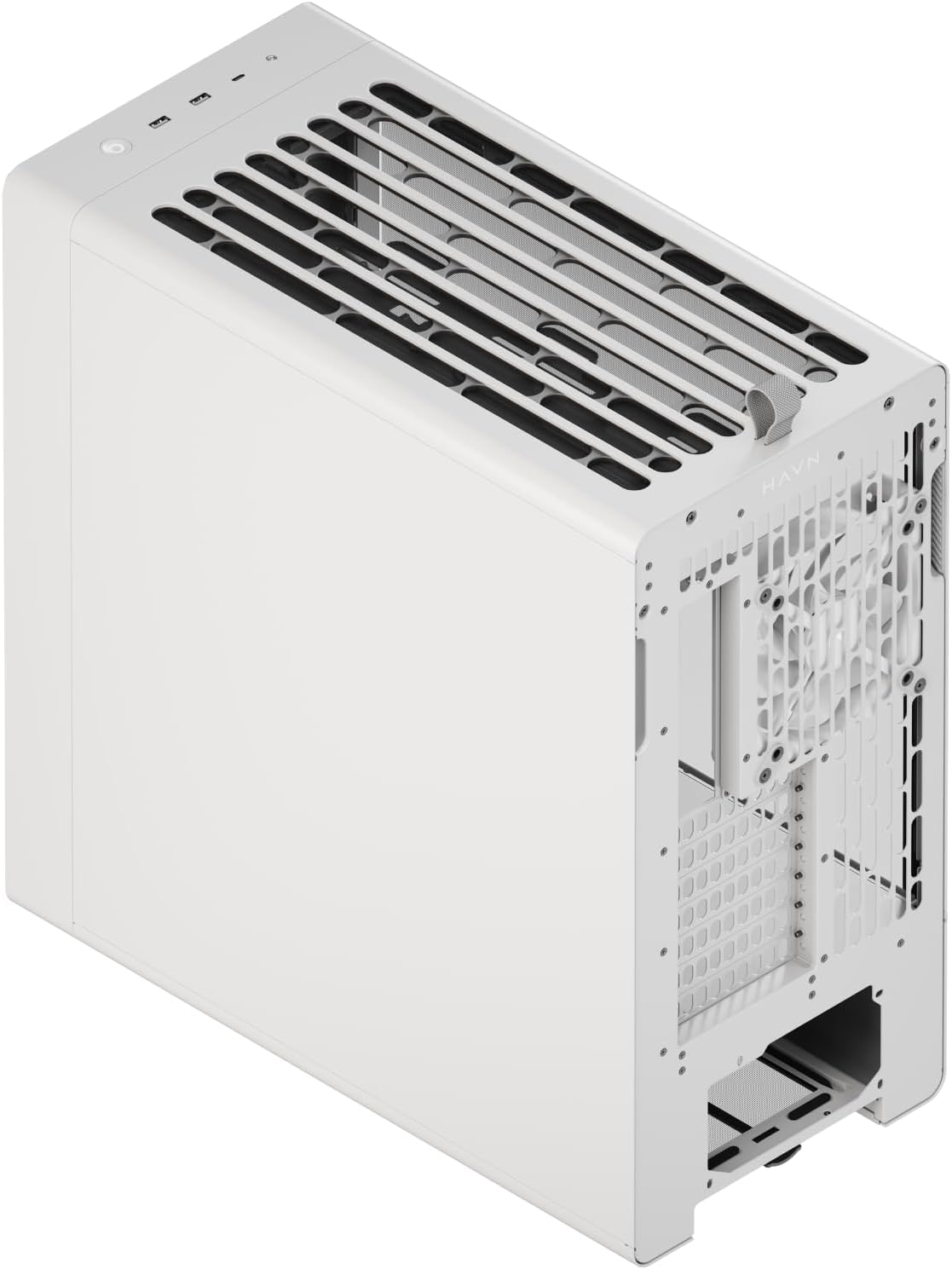 HAVN BF 360 Flow Tempered Glass White SGCC Steel E-ATX Mid Tower Desktop Chassis