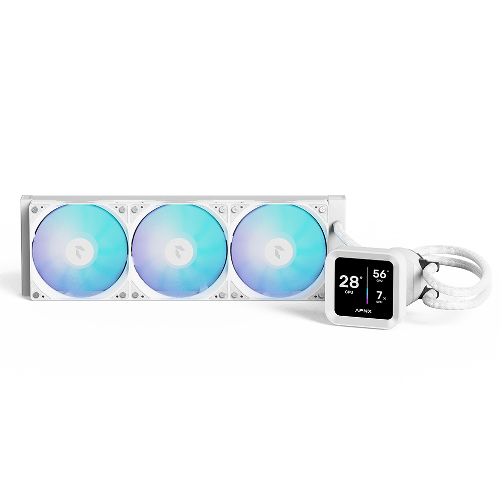 AeroCool APNX LC1-D 360 Digital ARGB 360mm AiO Liquid CPU Cooler - White
