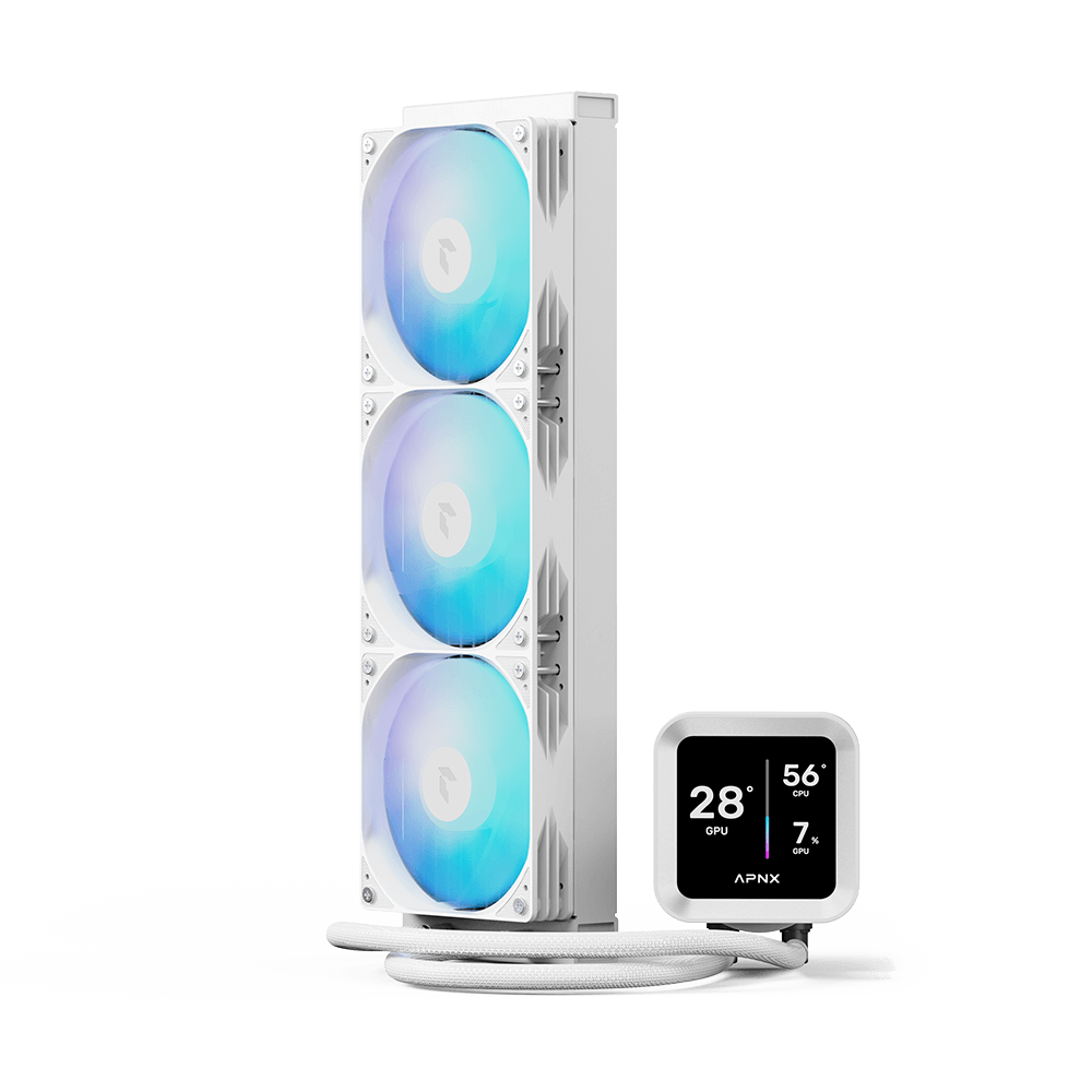 AeroCool APNX LC1-D 360 Digital ARGB 360mm AiO Liquid CPU Cooler - White