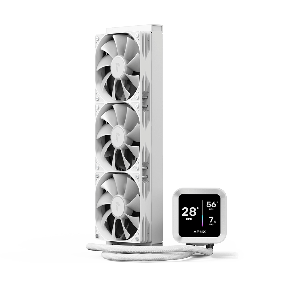 AeroCool APNX LC1-D 360 Digital ARGB 360mm AiO Liquid CPU Cooler - White