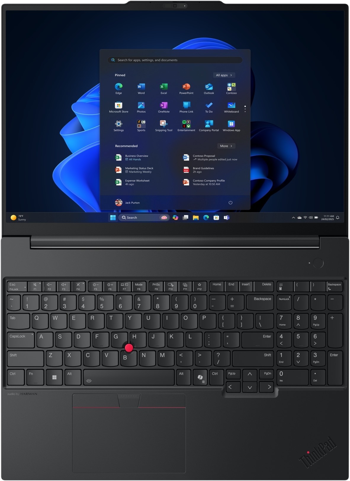 Lenovo ThinkPad E16 Gen 4 16" WUXGA (1920x1200) Black Aluminium Laptop