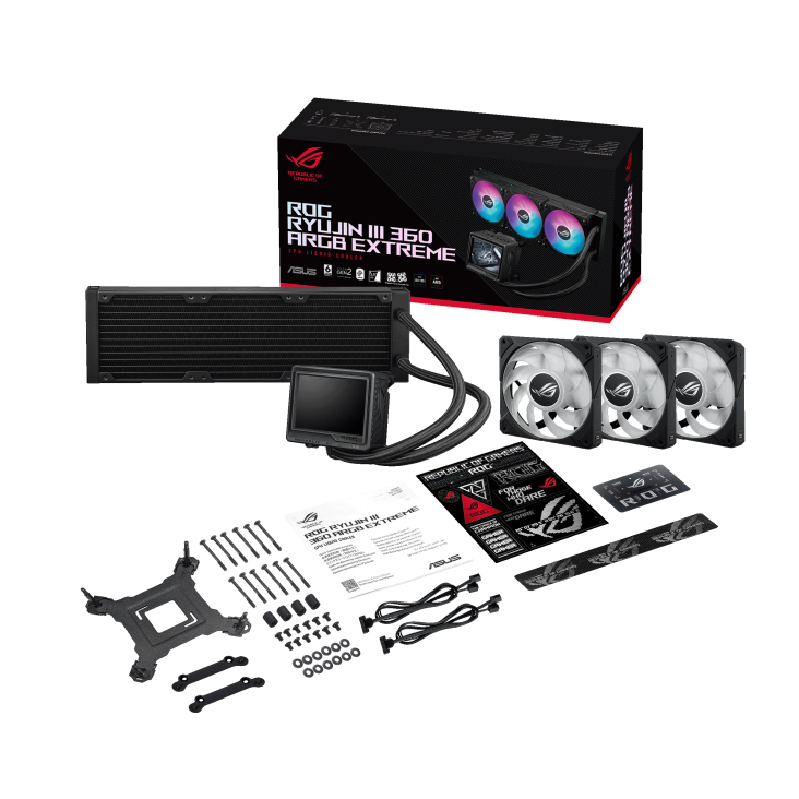 ASUS ROG RYUJIN III 360 ARGB Extreme 360mm Black Liquid CPU Cooler