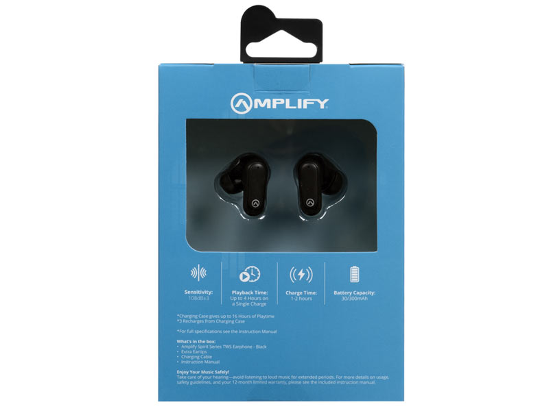 Amplify Spirit Series TWS Earphone - Black