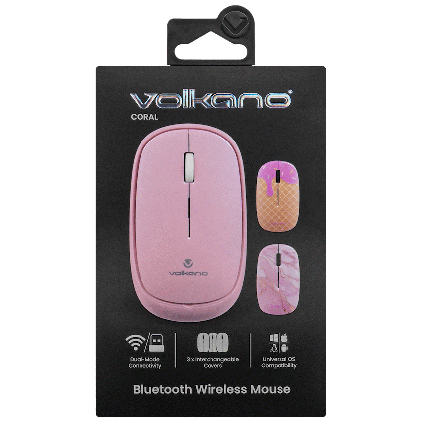 Volkano Coral series Bluetooth Wireless Mouse – Pink
