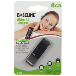 Baseline 8GB USB Type-A Flash Drive Black