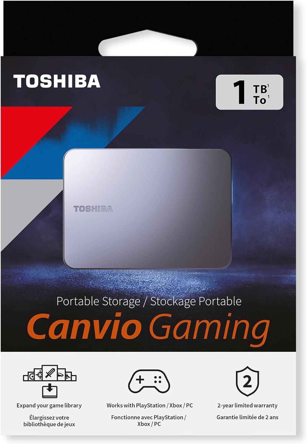 Toshiba Canvio Gaming 1TB External Hard Drive - Black