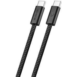 Volkano Weave Series 60W Type-C Male to Male Cable 1.2m Black Volkano Weave Series 60W Type-C Male to Male Cable 1.2m Black