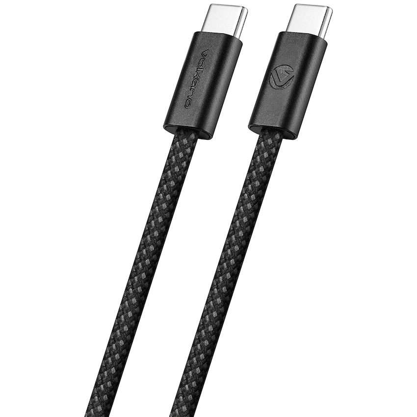 Volkano Weave Series 60W Type-C Male to Male Cable 1.2m Black